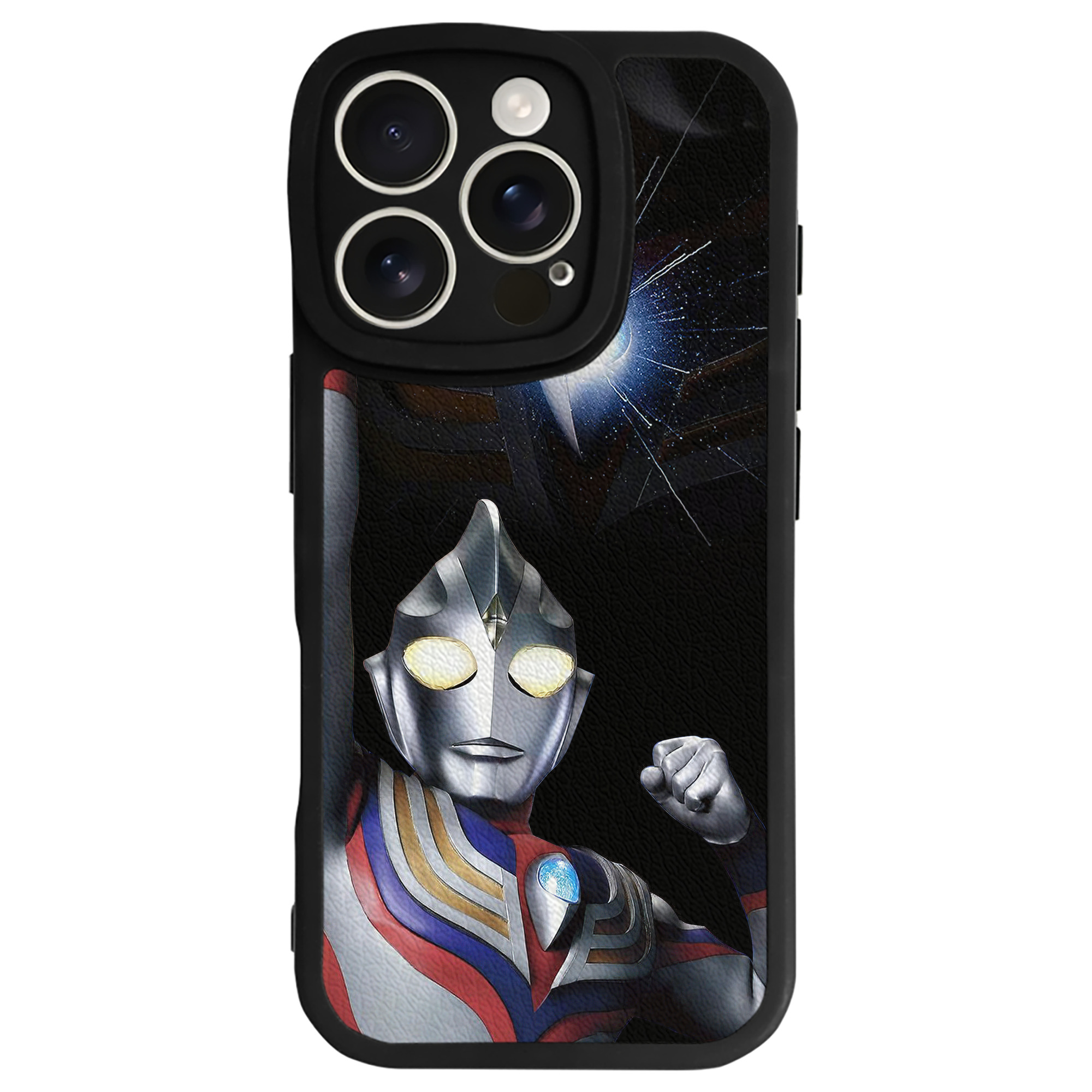 （画像用） ウルトラマン Ultraman 【iPhone 16シリーズ対応】シリコンスマホケース（レザー調） 材質：シリコン
